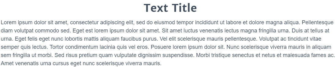 Example of the text widget
