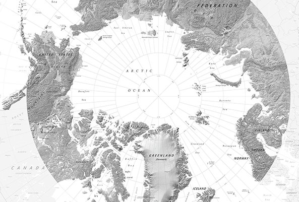ArcticDEM Map Poster, 2018.