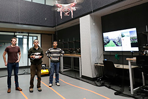 Students in the drone lab