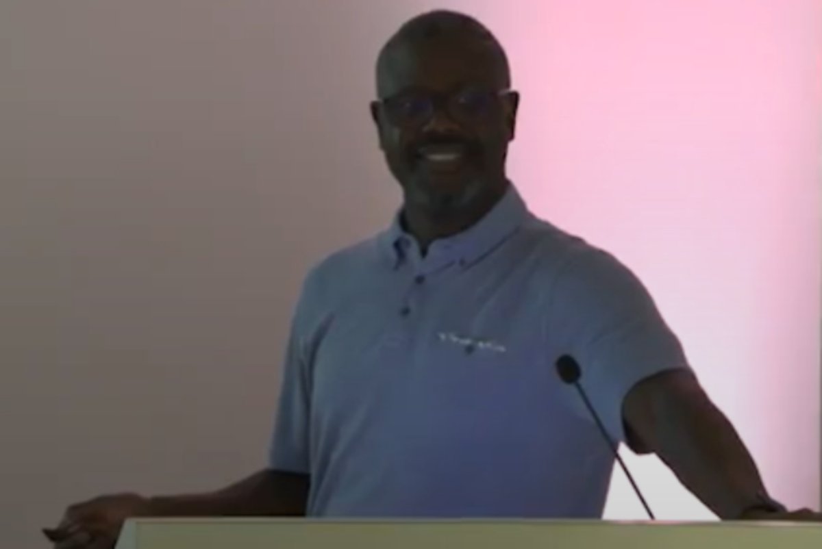 Tyrone Porter speaking at an event