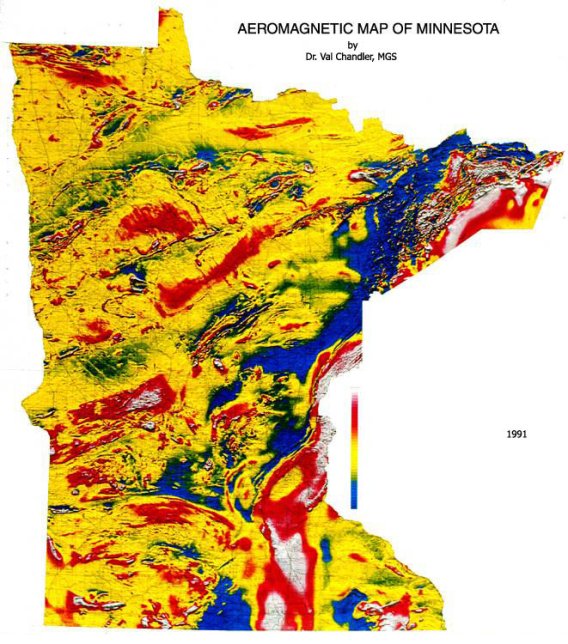Aeromagnetic Map of Minnesota, 1991