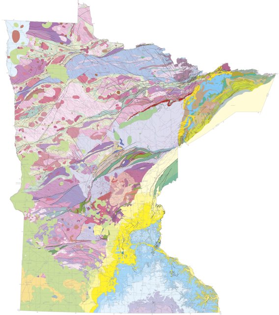 Bedrock Geologic Map of Minnesota (2011)