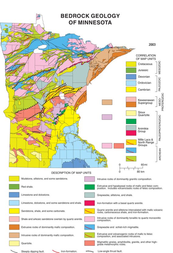 Bedrock Geology of Minnesota (2003)