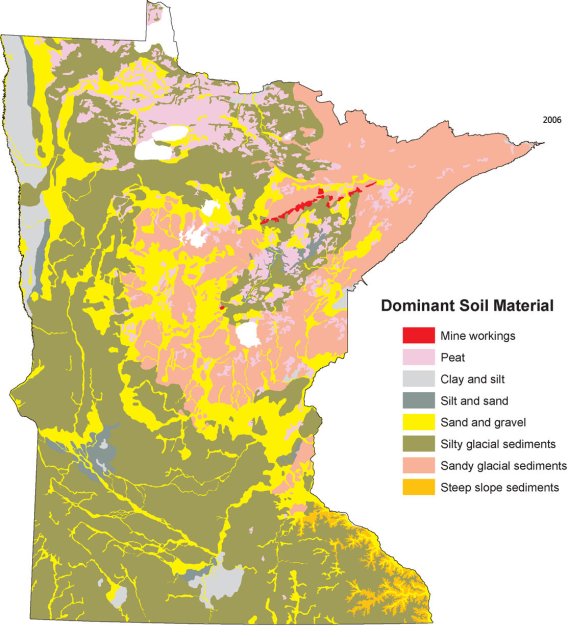 Dominant Soil Types of Minnesota (2006)