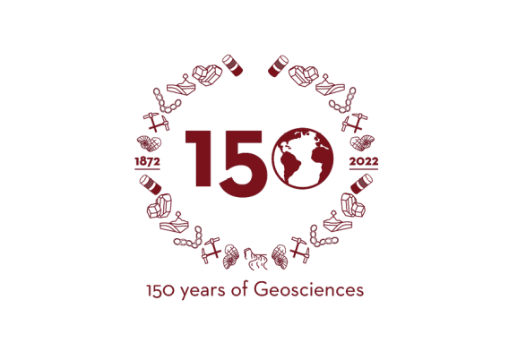 150 years of Geosciences logo