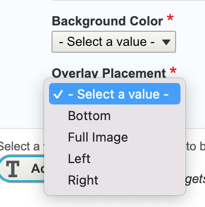Transparent Overlay widget style options