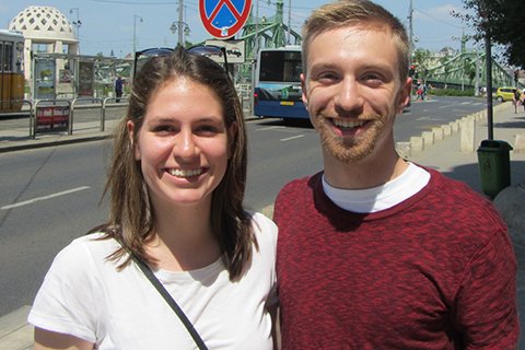 Katarina Kamenar and Matt Krueger in Budapest