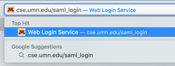 Screenshot of saml_login search bar