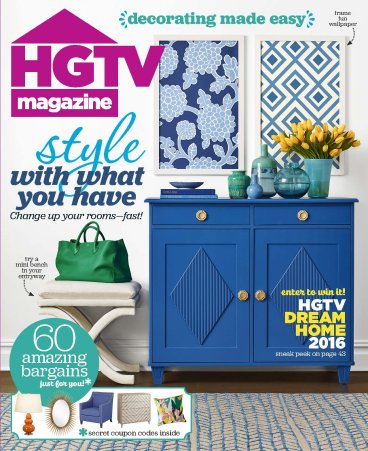 Figure 3: The cover of HGTV Magazine from January/February 2016