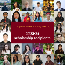 Collage of headshots of scholarship recipients