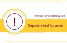 Departmental Accounts - Annual Renewal Required