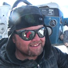 Peter Makovicky outside in the Antarctic