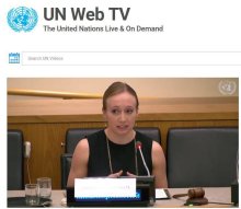 Arsenault on the UN Web TV