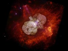 Illustration of the explosion of Eta Carinae