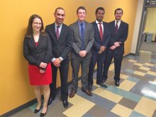 group shot of 2015 U of M Global Health Case Competition winning team