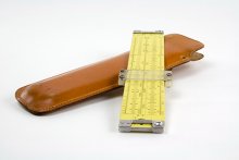 Slide rule and case