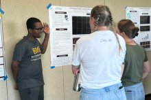 Students at a poster session