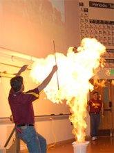 fire demonstration at Energy and U show