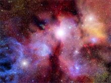 colorful star clusters in space