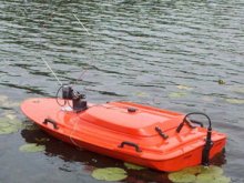 Orange robotic boat