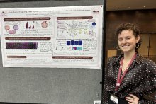 Paige Nielsen presenting her poster