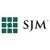 St. Jude Medical logo -- nine greenish boxes with "SJM" to the right