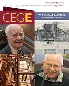 Cover art for special tribute to Charles Fairhurst, pictured upper left) and Theodore Galambos (pictured lower right)