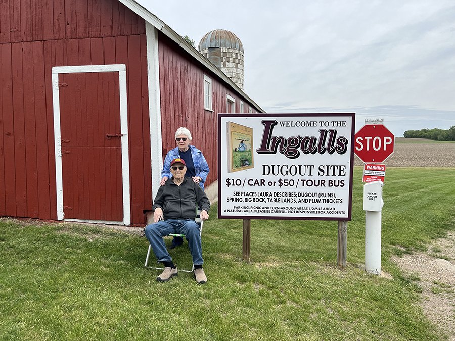 Hazelle and Stan Gordon have been giving tours since 1996 on their farm where the Laura Ingalls Wilder family home previously stood (called the “Dugout Site”)