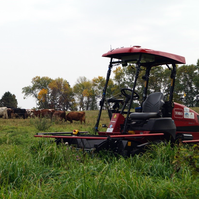 Cowbot (an autonomous mower) in the field
