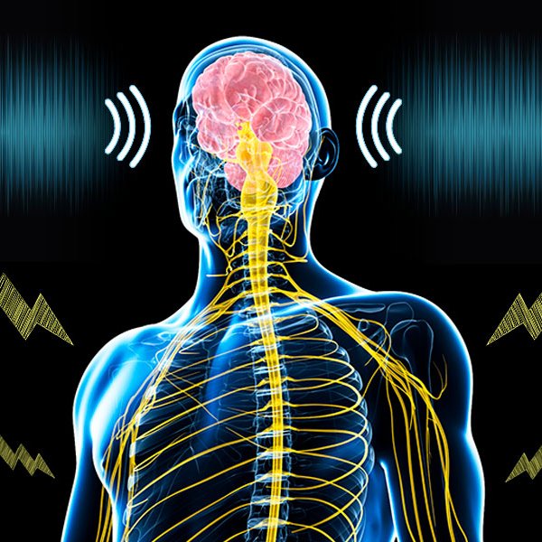 Sound plus electrical body stimulation to treat chronic pain