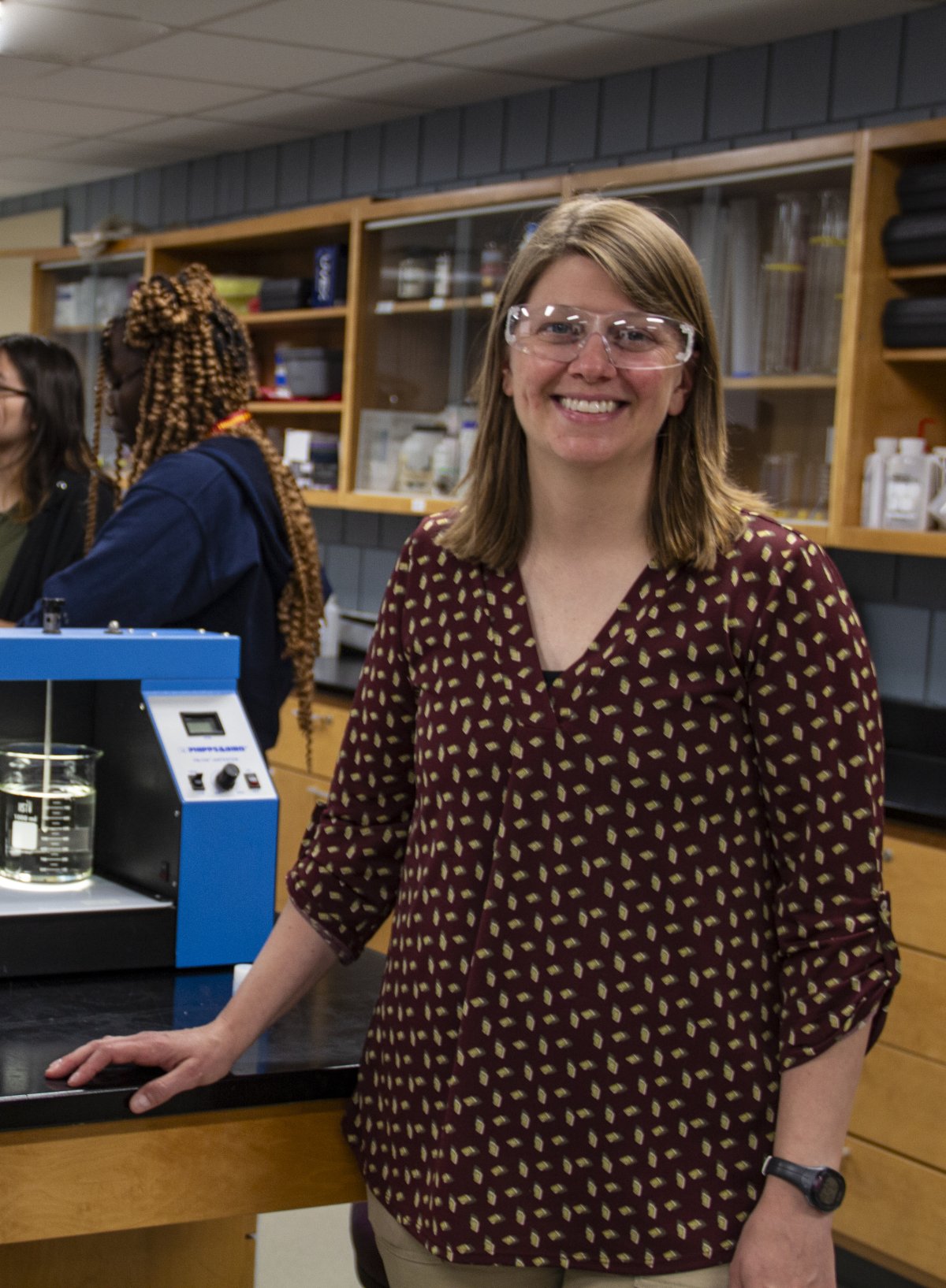 Erin Surdo in the Environmental Engineering Student Teaching Lab