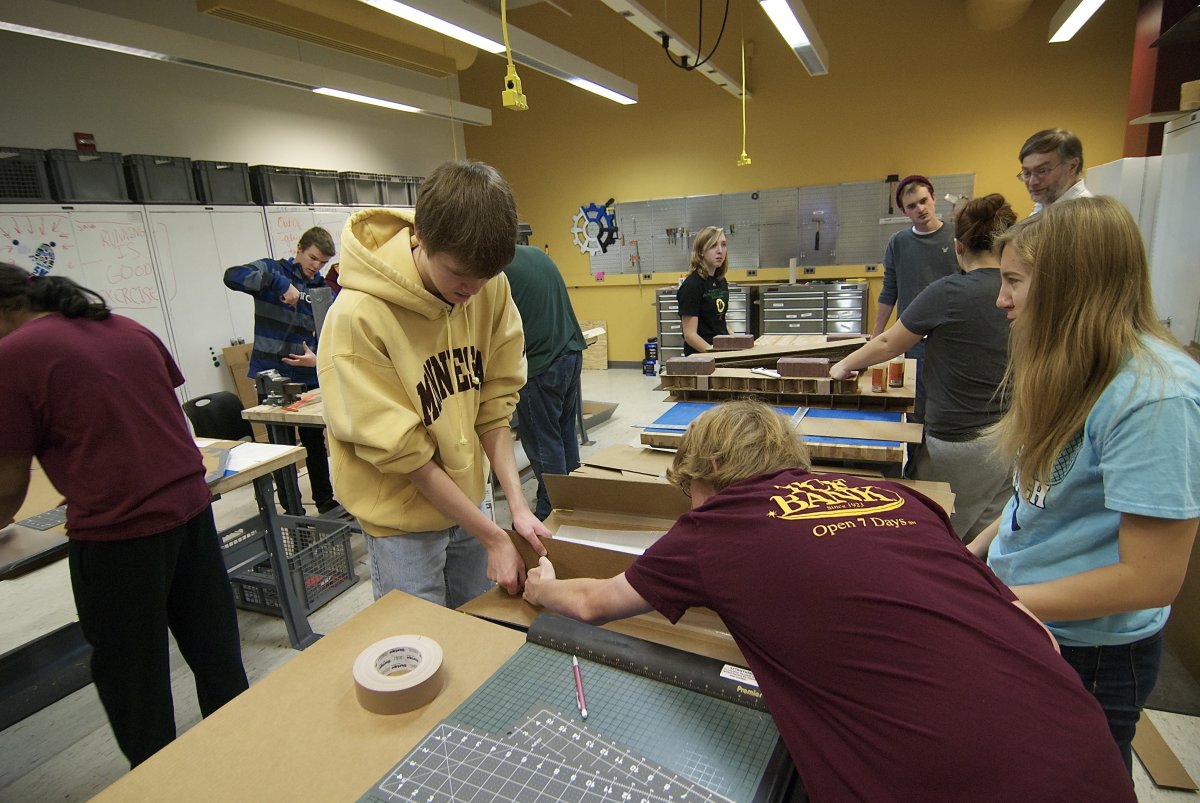 Students working in the Exceed Lab
