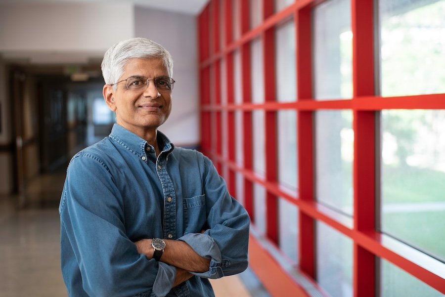 Ravi Janardan poses in Keller Hall