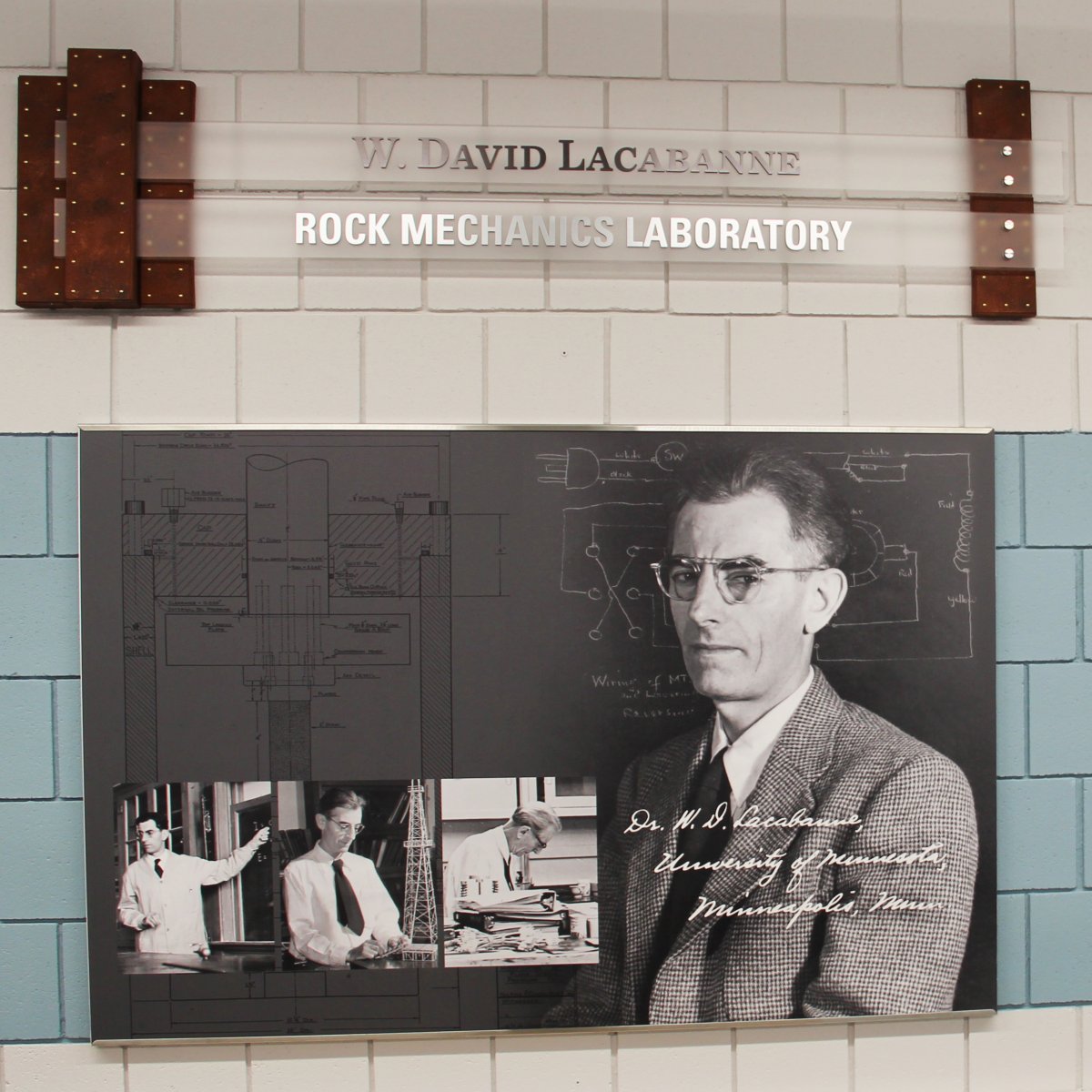 Lacabanne Rock Mechanics Laboratory sign