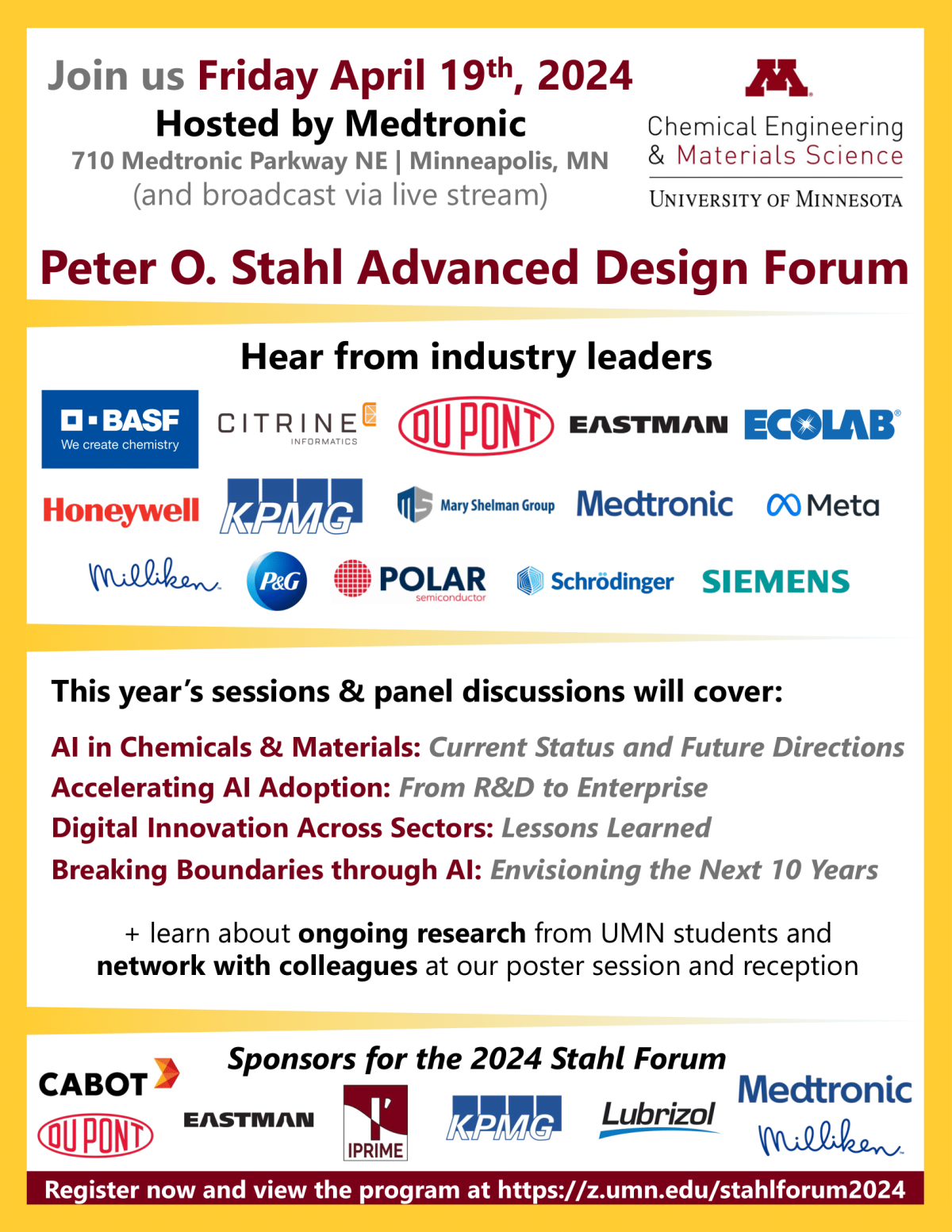 A flyer for the Stahl Forum 2024. 