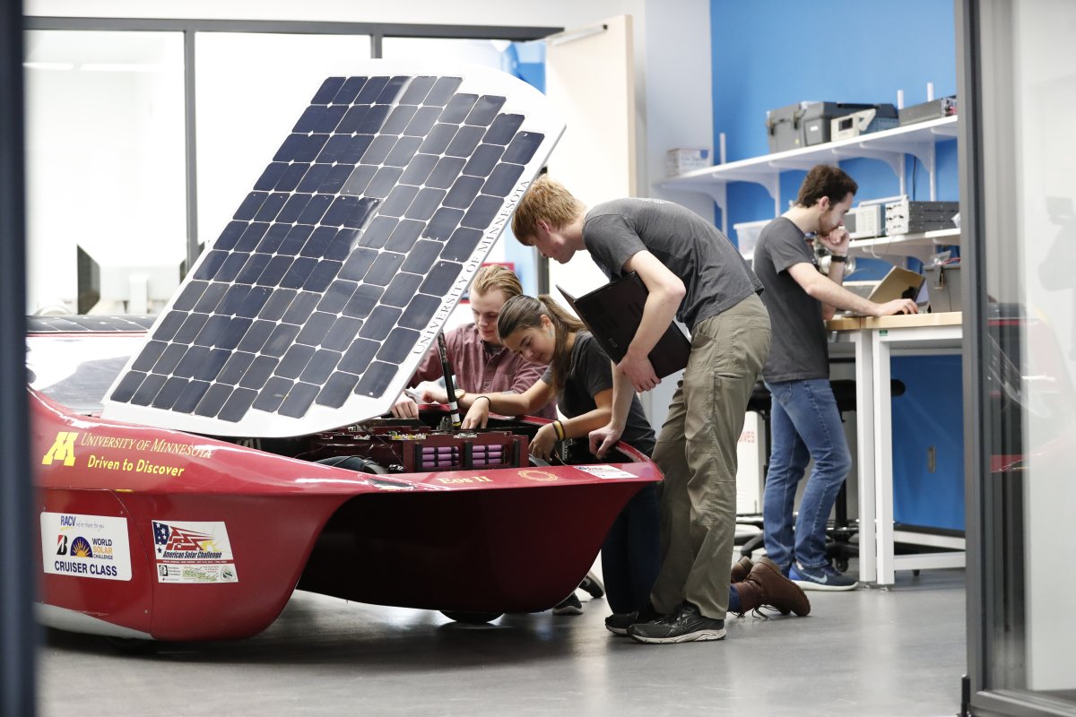 Students working on the Solar Vehicle Project