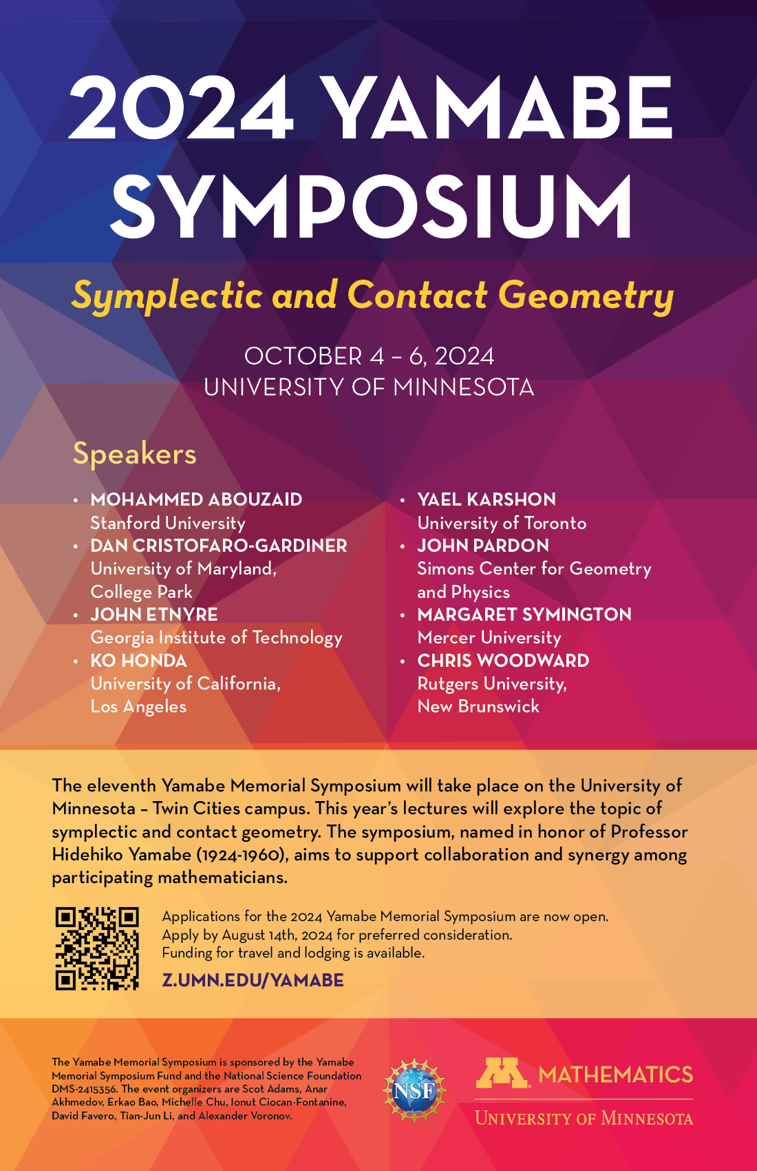 Yamabe Symposium 2024 poster