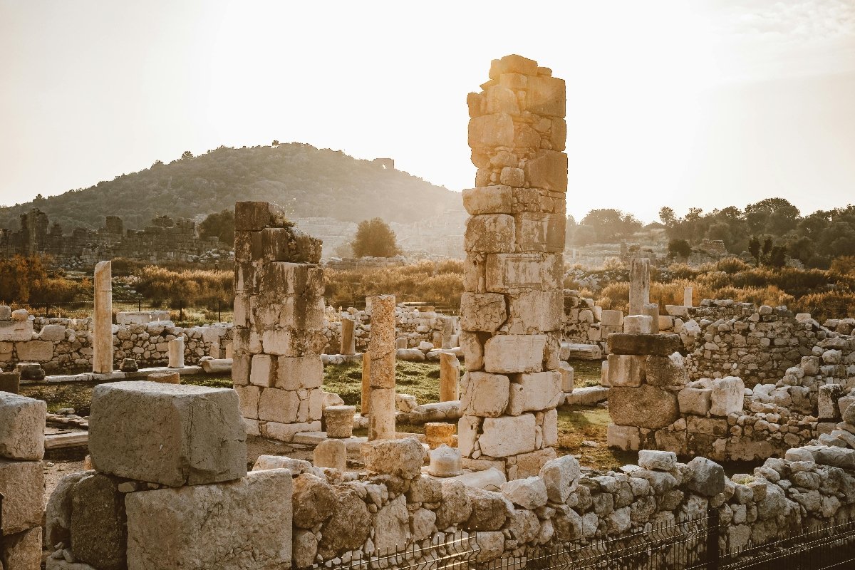 archaeology site with ruins