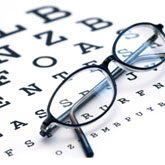 bifocals on top of eye chart