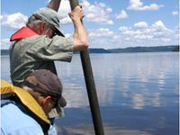 Researchers conducting studies in Mississippi river