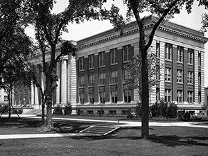 black and white photo of Tate Lab