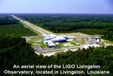 an aerial view of the LIGO Livingston Observatory