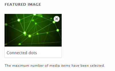 screenshot of the featured image preview