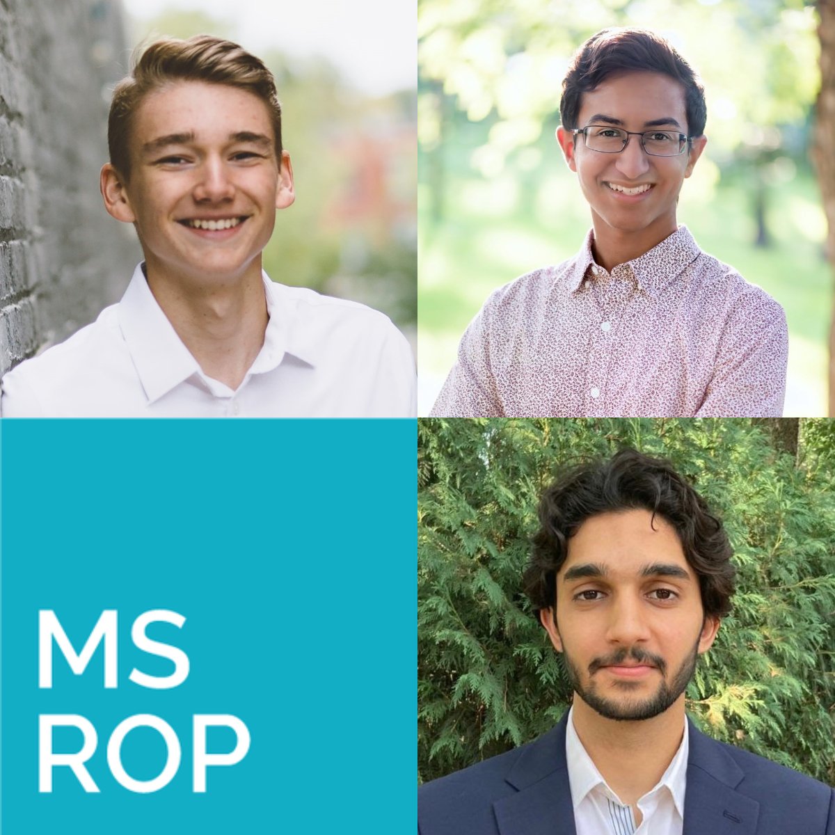 Photos of three MSROP Scholars, with text that says "MSROP"