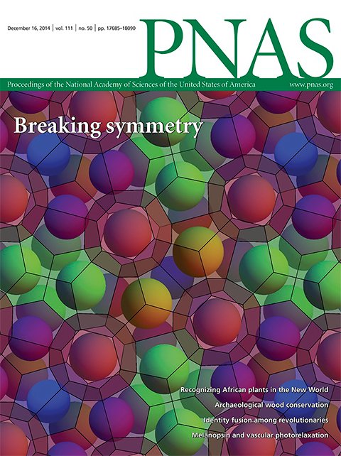 PNAS magazine cover titled Breaking Symmetry