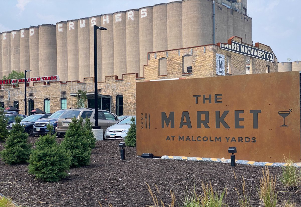 The Market at Malcom Yards entry sign