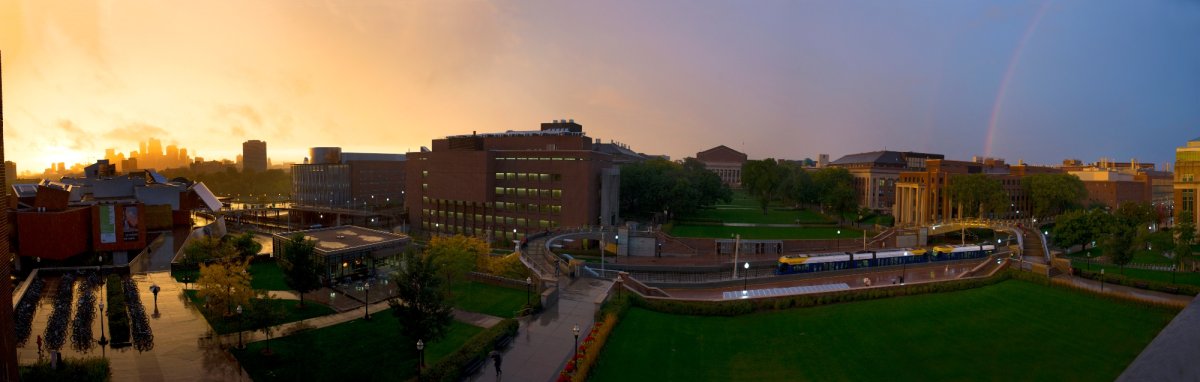 Minneapolis skyline and UMN campus